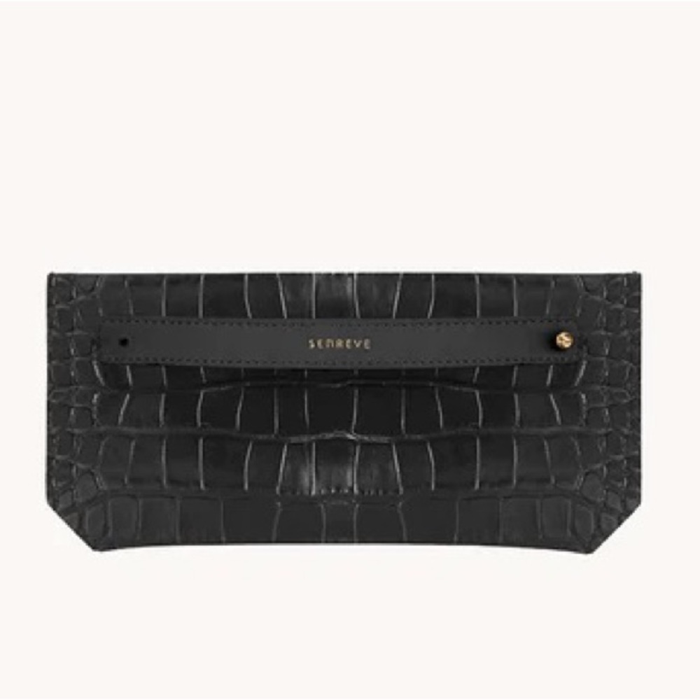Senreve Bracelet Pouch Clutch in Noir Black Dragon